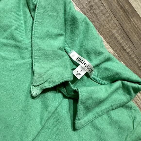 Joah Love Green Short Sleeve Collared Tee - Picture 3 of 4